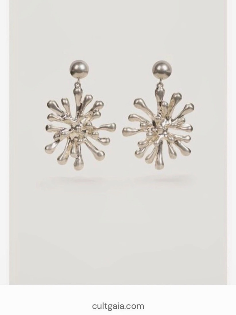 NEW Cult Gaia Odeya Earring Statement Earrings in Silver